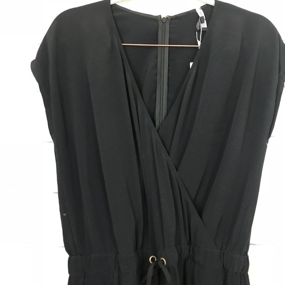 Eileen Fisher Black V-Neck Wide Legged Jumpsuit - Picture 3 of 8